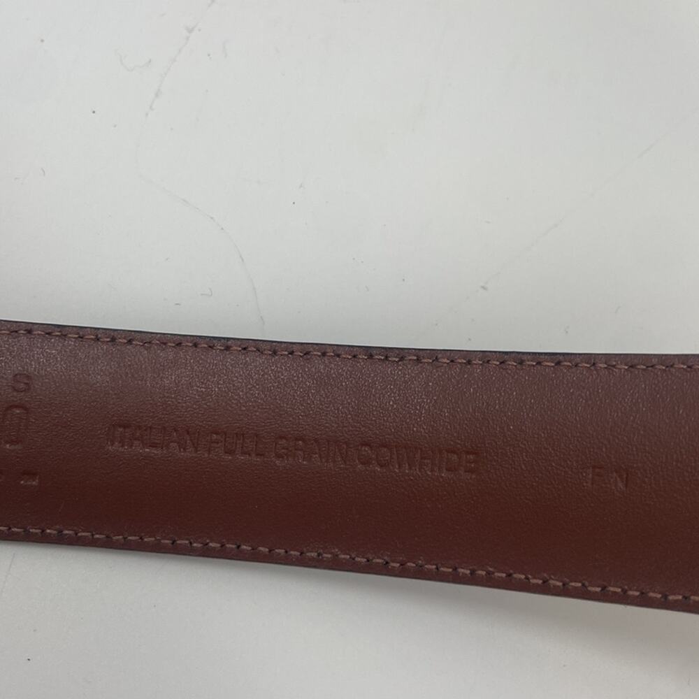 Perry Ellis portfolio dark brown leather belt - Picture 5 of 7